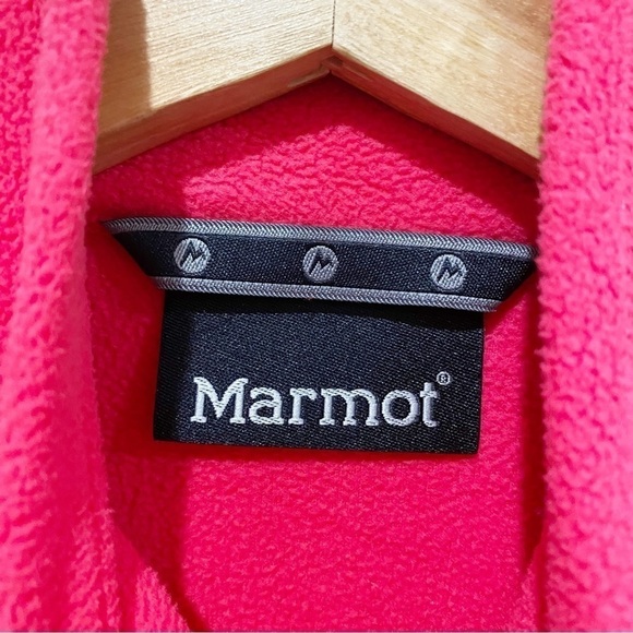 MARMOT 1/4 Zip Fleece Pullover Pink Size Small - Picture 8 of 11
